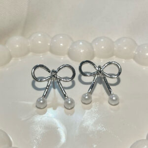 Stainless Steel Bow Stud Earring Trendy korean earring