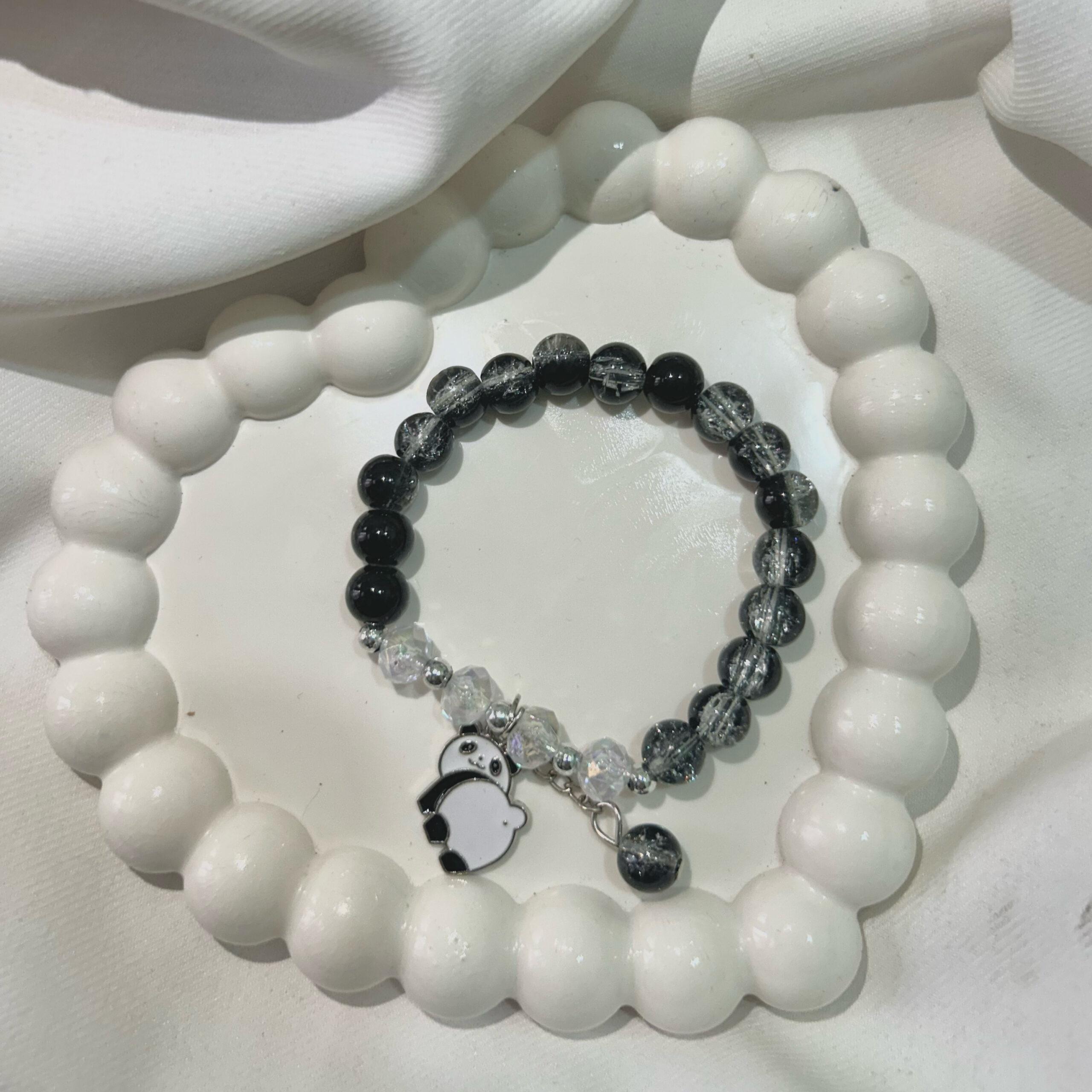 Shimmering beautiful Black Panda bracelet for Girls and women