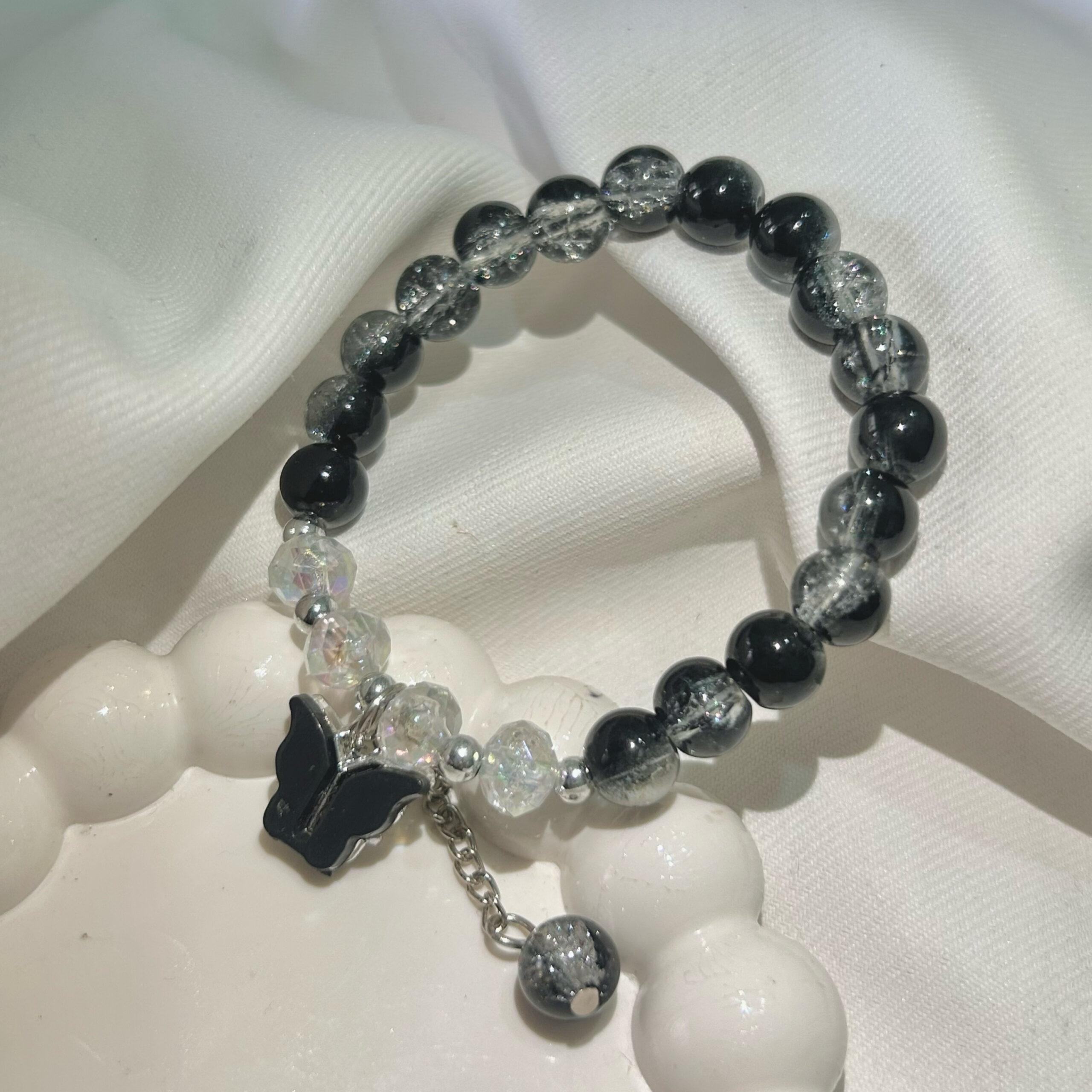 Black Butterfly Shimmering beautiful Black bracelet for Girls and women - Image 5