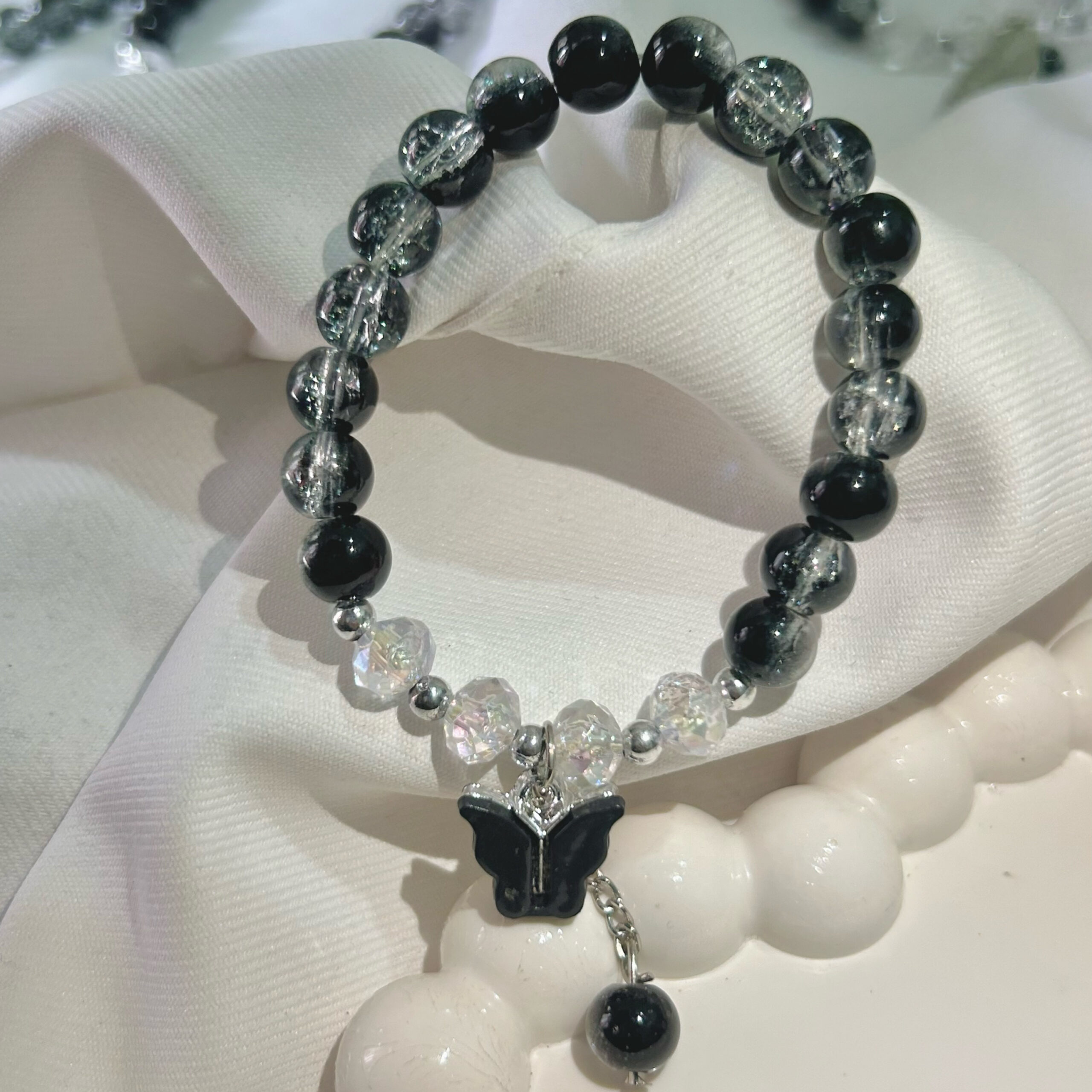 Black Butterfly Shimmering beautiful Black bracelet for Girls and women - Image 4