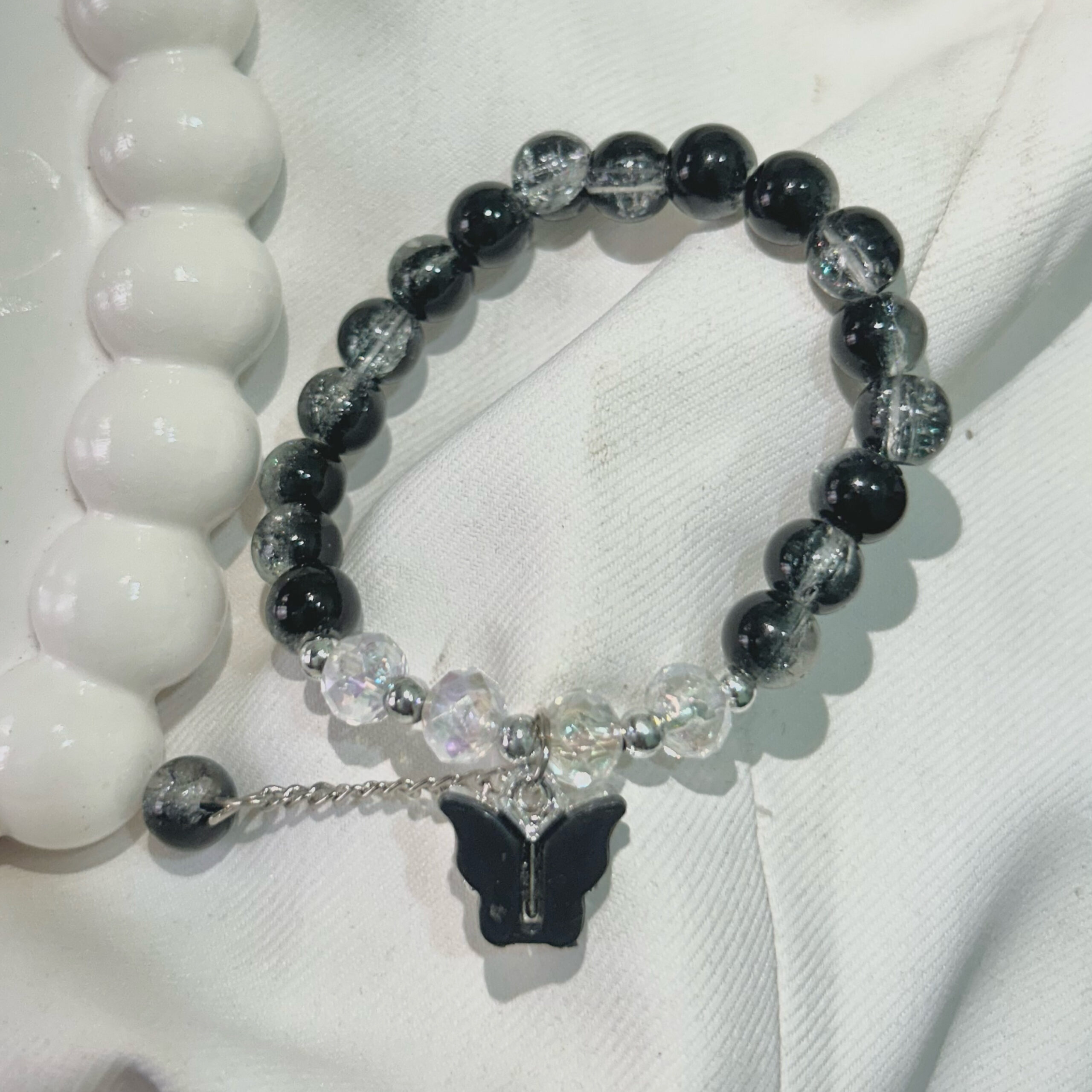 Black Butterfly Shimmering beautiful Black bracelet for Girls and women - Image 2