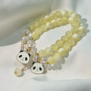 Yellow Panda Shimmering beautiful Black bracelet for Girls and women