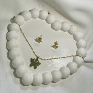 Butterfly Shape anti tarnish jewelry Pendant With Earrings For Girls and Women