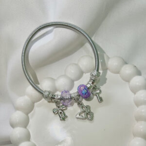 European-Style Anti-Tarnish Charm Bracelet– Snake Chain Bead Bracelet for Girls