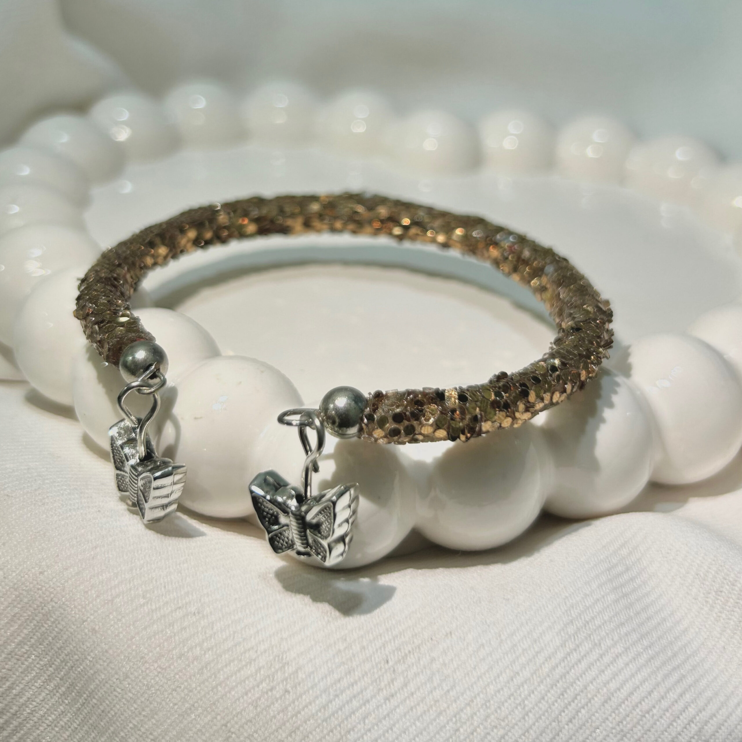 Mix All Colour Butterfly Hook Shimmering beautiful multicolour bracelet for Girls and women - Image 5