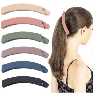 Banana BIG Clips Hair, 2 Piece Banana Hair Clips For Thin Hair Women Non Slip Banana Clip Strong Hold Ponytail Clip Fine Hair Accessories For Women,Multi