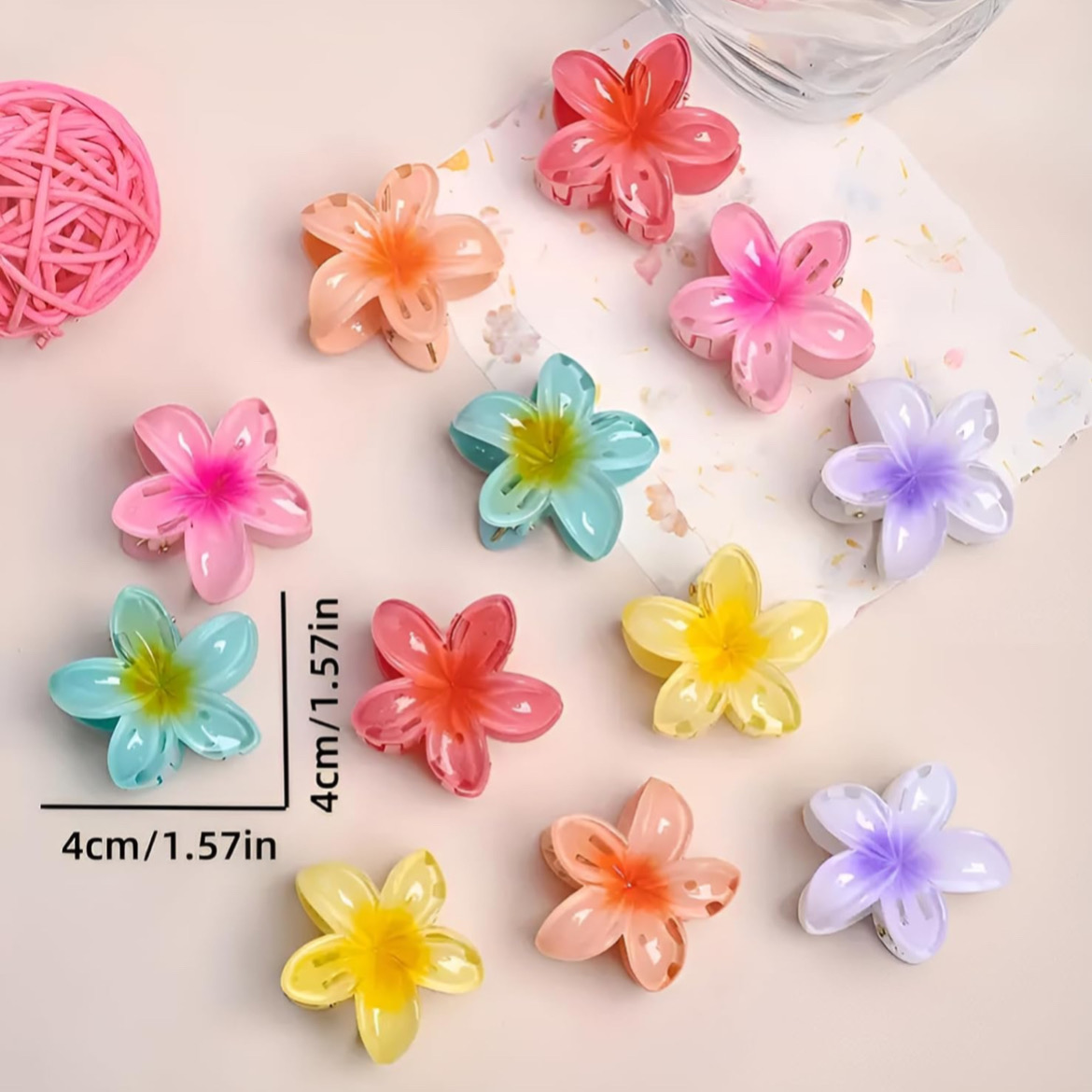 2pcs Small Flower Hair Claw Clips, Cute Hair Clips clutchers for hair hair accessories for woman flower claw clip Claws Hair Styling Accessories Women Girls Teens Kids - Image 4