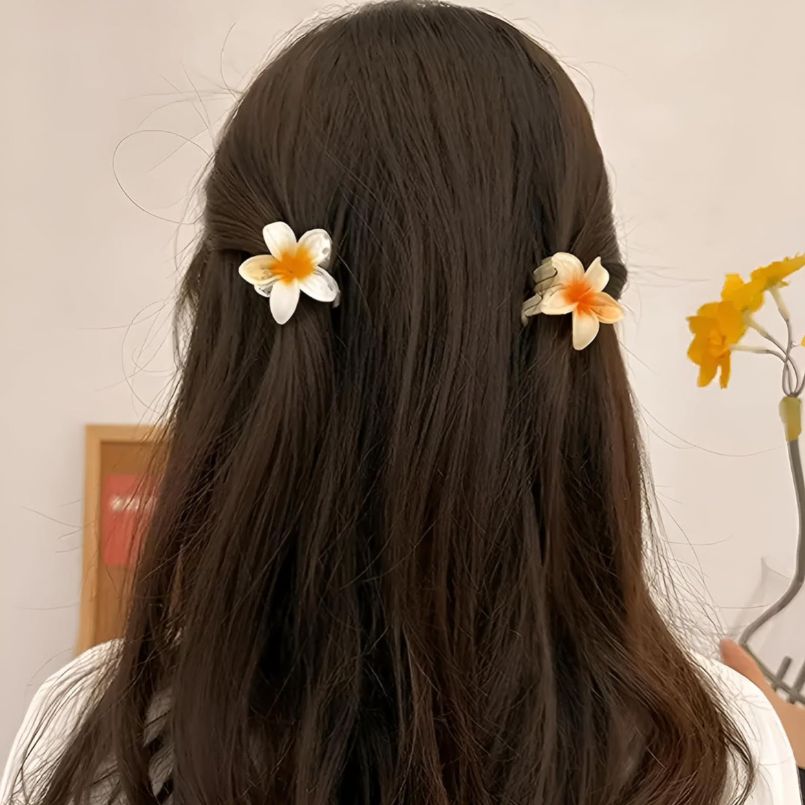 2pcs Small Flower Hair Claw Clips, Cute Hair Clips clutchers for hair hair accessories for woman flower claw clip Claws Hair Styling Accessories Women Girls Teens Kids