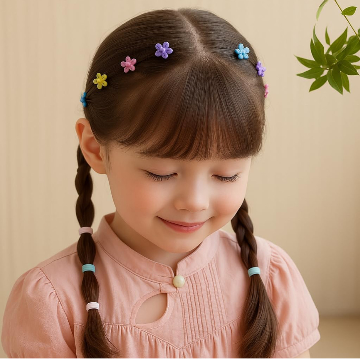 Baby Rubber Bands For Thin and Thick Hair | Durable Cotton Ponytail Holders For Baby Kid Girls Accessories Set (Multicolor, Set of 28 Pcs) - With Storage Box - Image 3