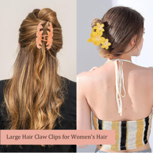 Flower Hair Clips for Women Big Flower Claw Clips Large Matte Hair Clips for Thick Hair Non Slip Strong Hold Jaw Hair Clips for Women's Hair Flower Hair Accessories for Women Girls (Multi-color)