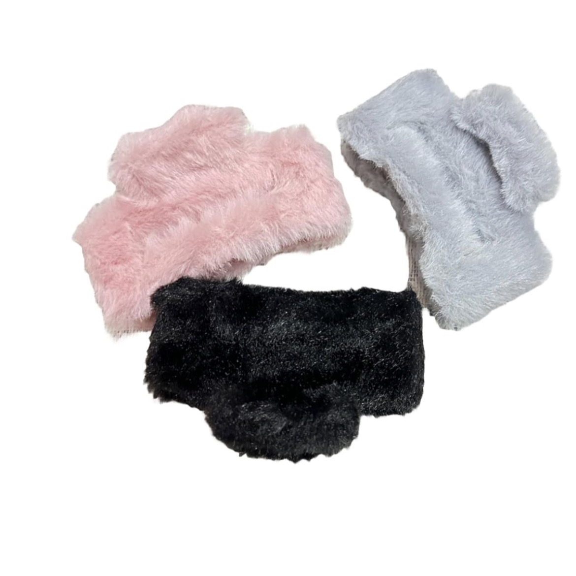 Set of 2 Soft Fur Hair Claw Clips for Women & Girls | Fluffy Winter Hair Accessories | Stylish Clutchers for Thick & Thin Hair | Multicolor - Image 5