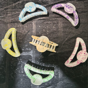 ( Pack of 2 )Fashion Style Large Rectangular Transparent Big Size Hair Claw Clutches Hair Accessories For Women & Girls