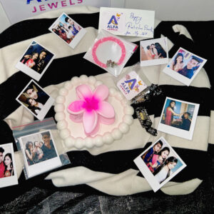 Rakhi Hampper Of clature with 20 Memorable Photos Pink Colure