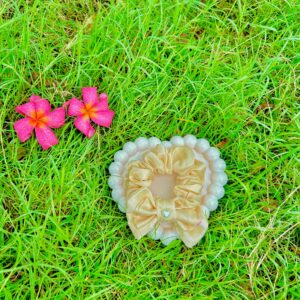 Handmade Cream  Hair Scrunchies , Hair Ties, Rubber Band For Womens And Girls