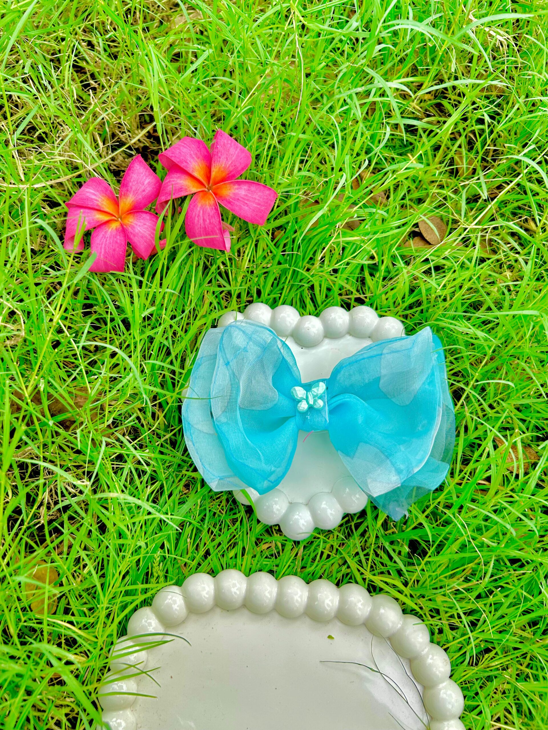 Handmade Blue Butterfly small Bow Latest Korean Style Big Bow Hair Clips Ornament Hairpin Headdress Hair Accessories French Clips Big Hair Bows - Image 4