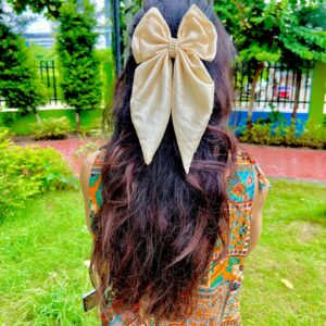 Handmade Cream Long Bow Latest Korean Style Big Bow Hair Clips Ornament Hairpin Headdress Hair Accessories French Clips Big Hair Bows