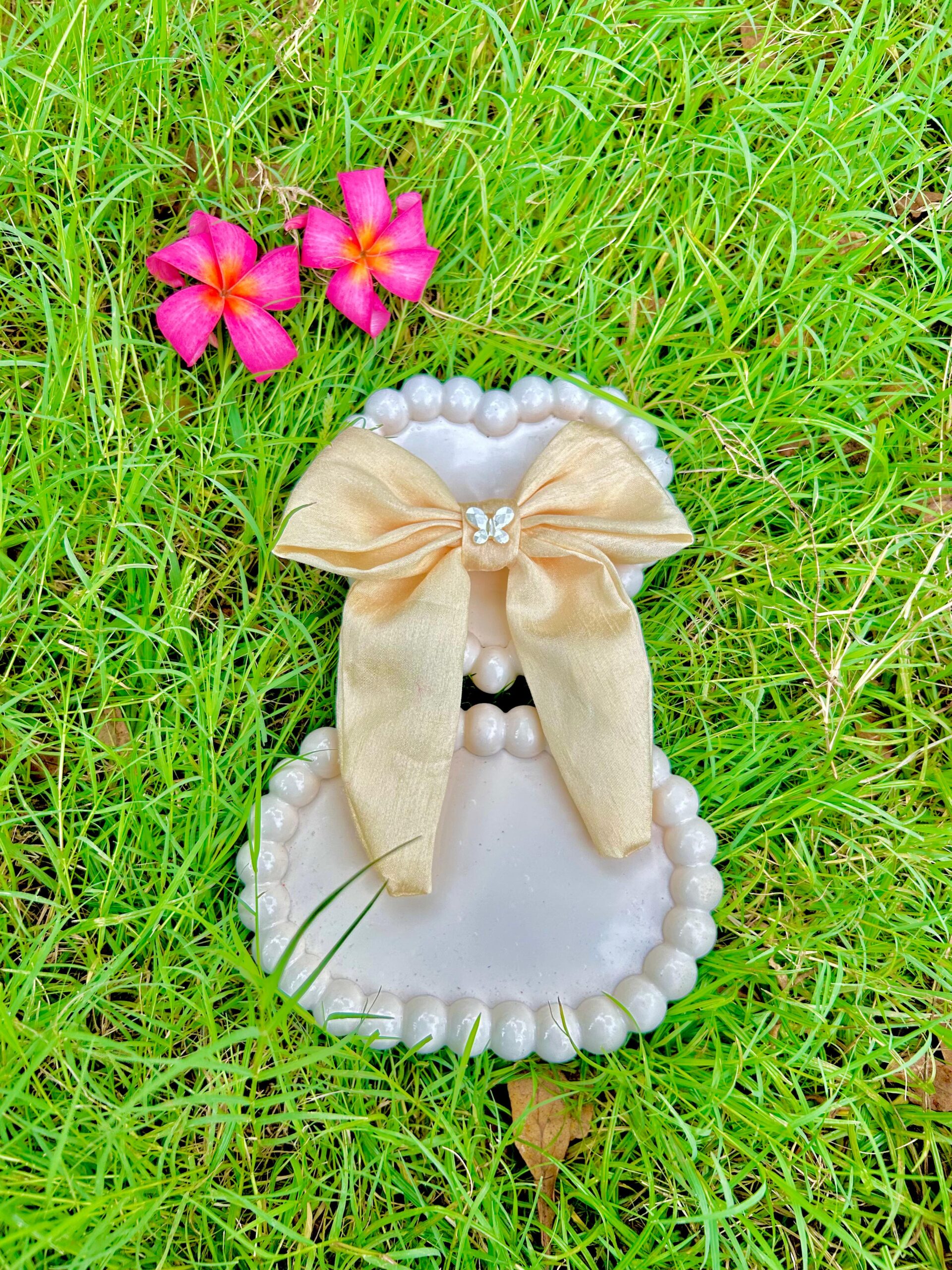 Handmade Cream Colour Bow Latest Korean Style Big Bow Hair Clips Ornament Hairpin Headdress Hair Accessories French Clips Big Hair Bows