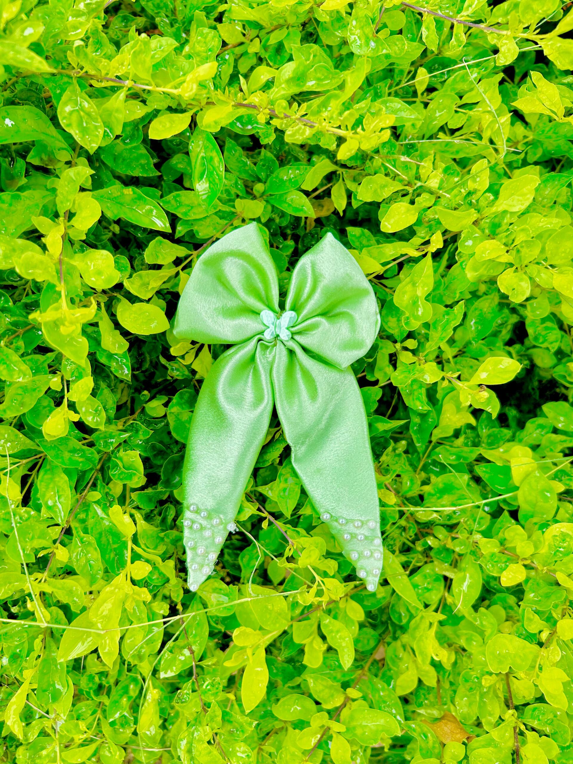 Handmade Green Butterfly Colour Bow Latest Korean Style Big Bow Hair Clips Ornament Hairpin Headdress Hair Accessories French Clips Big Hair Bows - Image 2