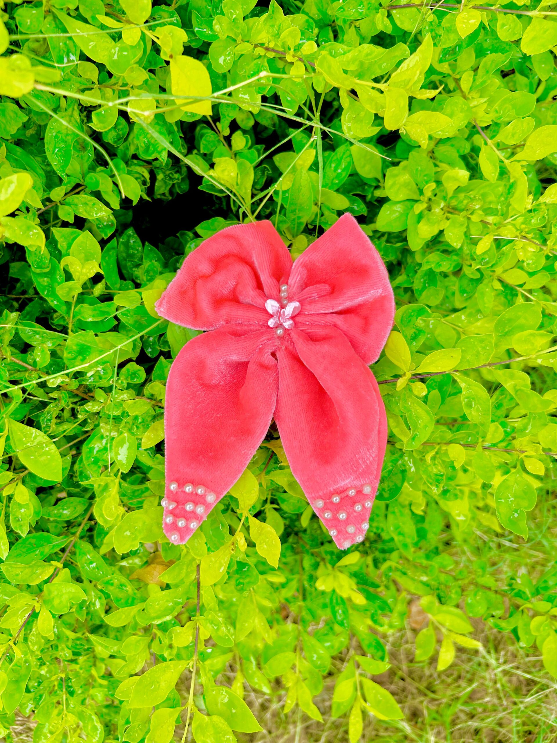 Handmade Heart Pink Colour Bow Latest Korean Style Big Bow Hair Clips Ornament Hairpin Headdress Hair Accessories French Clips Big Hair Bows - Image 2