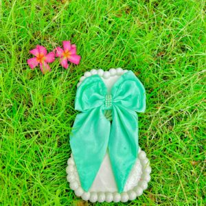 Handmade Turquoise Colour Bow Latest Korean Style Big Bow Hair Clips Ornament Hairpin Headdress Hair Accessories French Clips Big Hair Bows