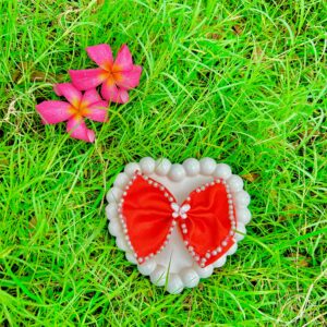 Handmade Red Pearl Style Small Bow Hair Clips Ornament Hairpin Headdress Hair Accessories French Clips Big Hair Bows