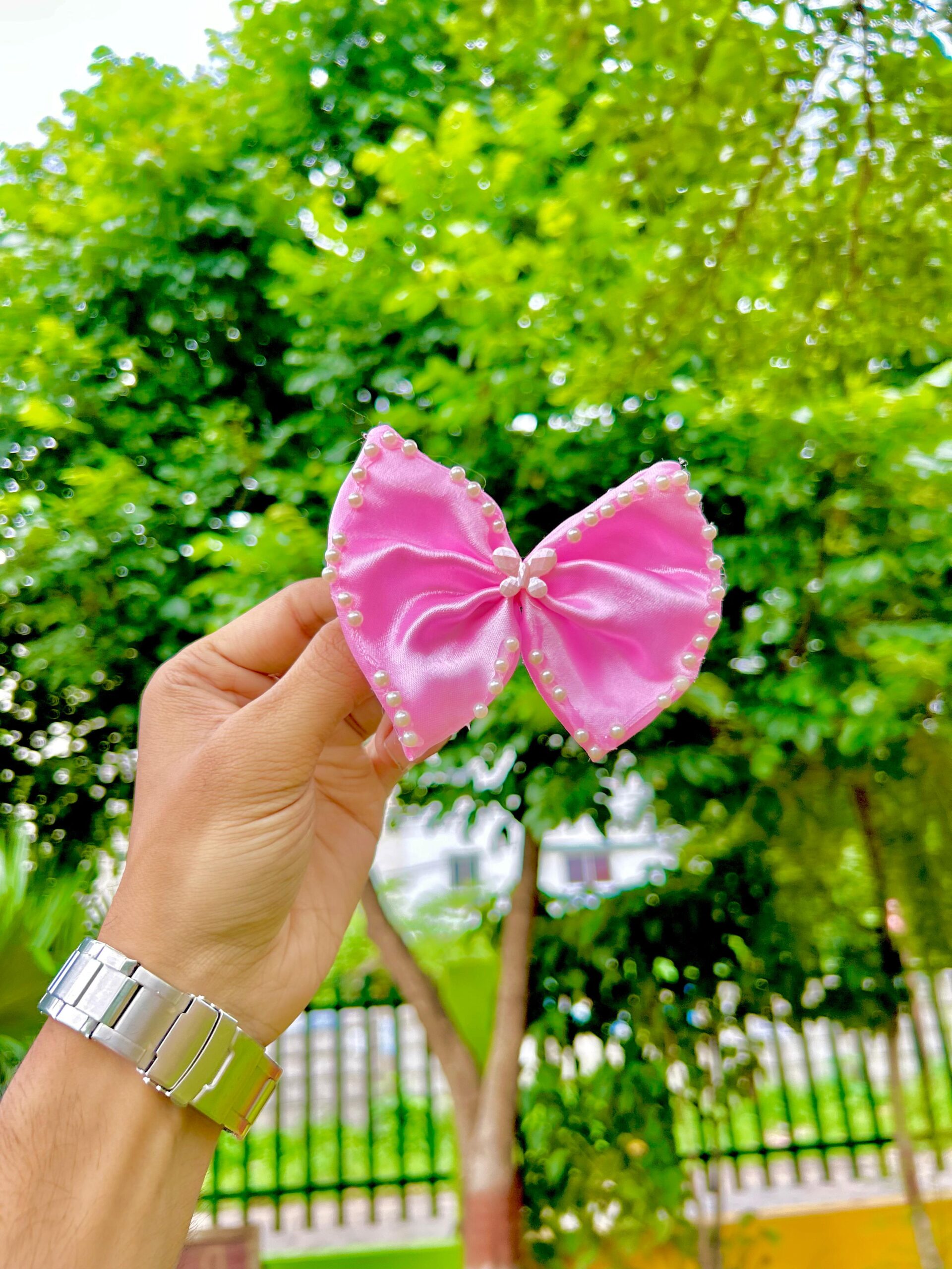 Handmade Pink Butterfly Style Small Bow Hair Clips Ornament Hairpin Headdress Hair Accessories French Clips Big Hair Bows - Image 2