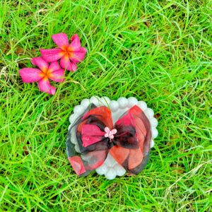 Handmade Red Blackl Mix Butterfly Style Small Bow Hair Clips Ornament Hairpin Headdress Hair Accessories French Clips Big Hair Bows