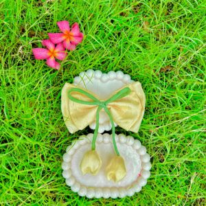 Handmade Cream Tulip Style Small Bow Hair Clips Ornament Hairpin Headdress Hair Accessories French Clips Big Hair Bows